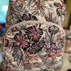 Vera Bradley Black and Pink Floral Backpack